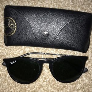 BLACK POLARIZED Erika ray ban sunglasses (w/ case)